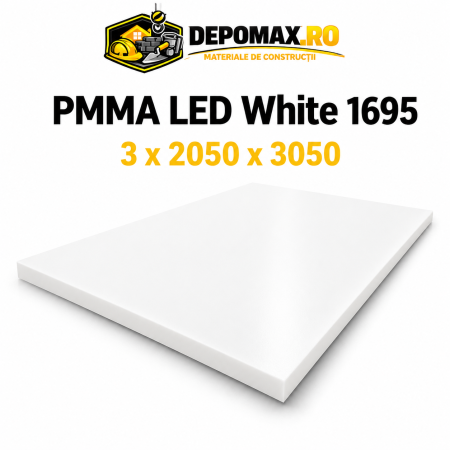 Plexiglas LED White 1695 PMMA turnat 3 x 2050 x 3050 mm